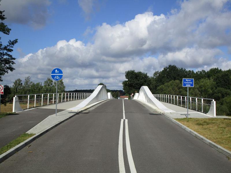 Brücke Coschen - Zytowan, Querschnitt, Blickrichtung Coschen