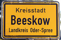 Ortseingangsschild Beeskow