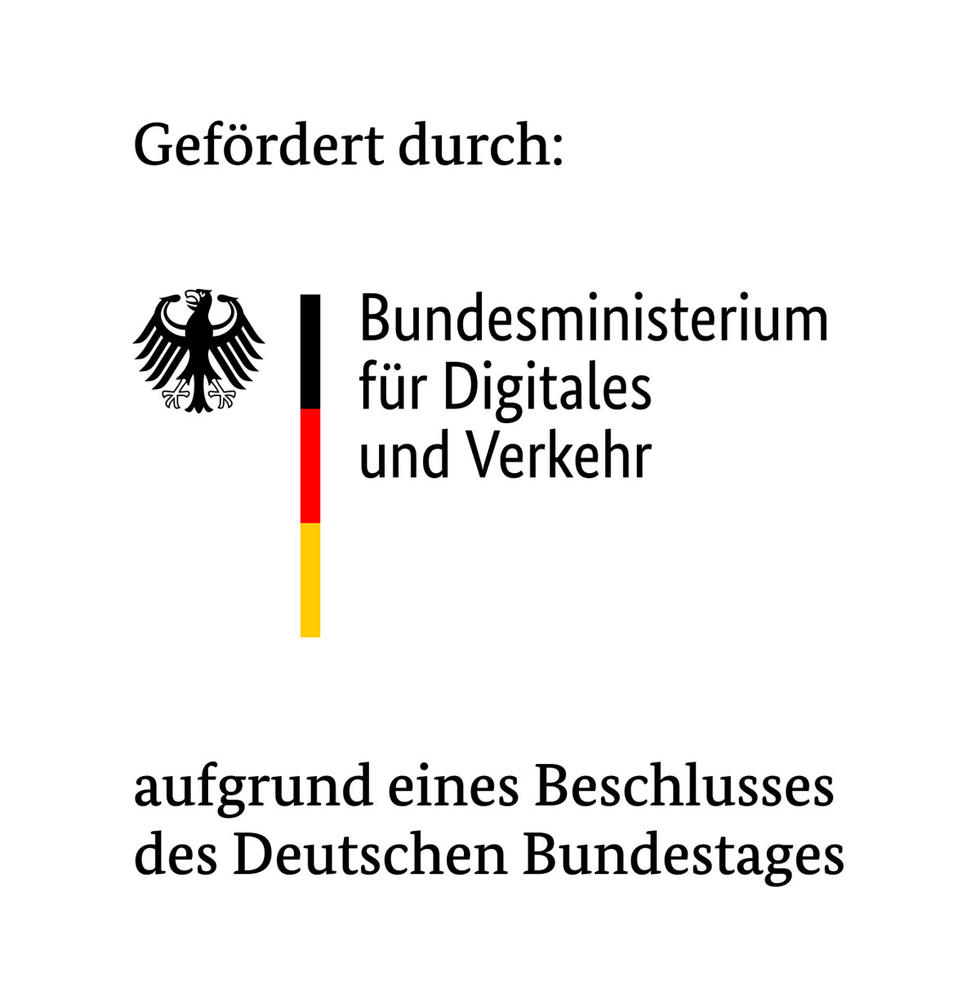 Förderhinweis des Bundesministeriums für Verkehr und digitale Infrastruktur (Logo)