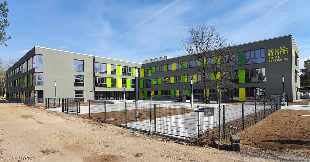 Der Neubau der Spree-Oberschule in Fürstenwalde.