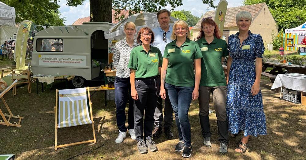 Das Team vor Ort (von links): Katrin Laske, Alexandra Wolff, Frank Steffen, Sarah Schirrmacher, Nadine Traube und Karolin Ring