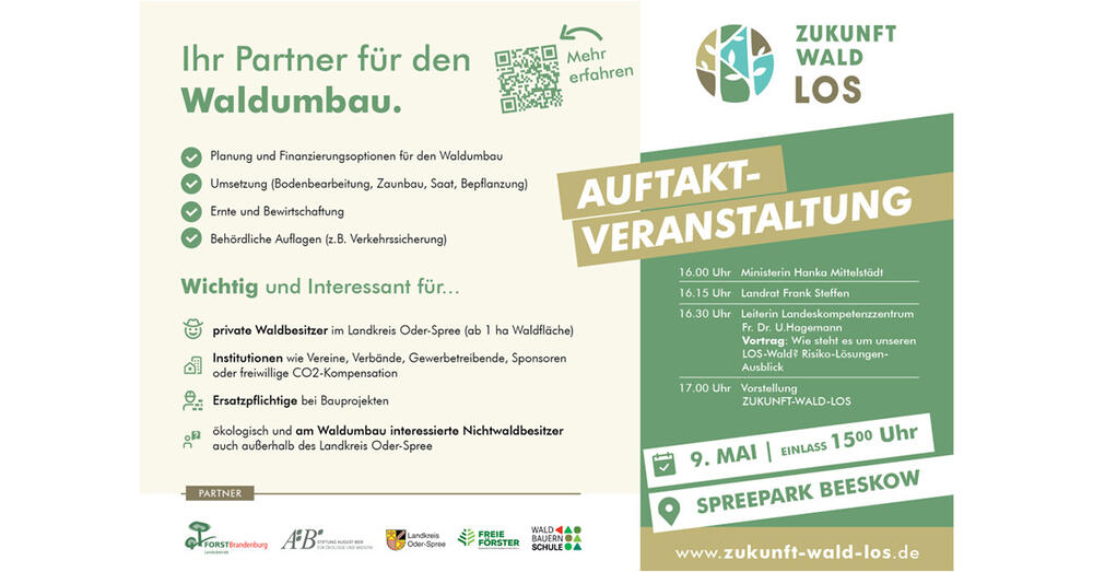Flyer f&uuml;r das Projekt Zukunft Wald LOS